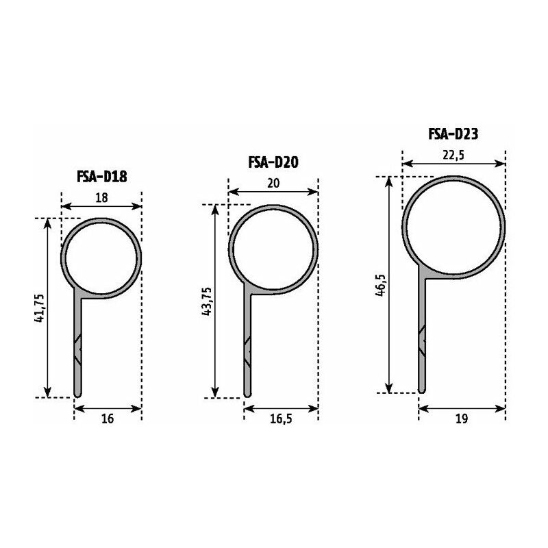 Fingersersch.FSA 8300 L.1755mm Bandas.Band-D.18mm silverf.PLANET