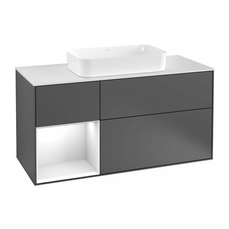 Villeroy&boch - Finion, Muebles de baño, 1200 x 603 x 501 mm, Angular, con estantería (iluminada), modelo suspendido, De madera, lavabo en el medio,
Villeroy&boch - Finion, Muebles de baño, 1200 x 603 x 501 mm, Angular, con estantería (iluminada), modelo suspendido, De madera, lavabo en el medio,