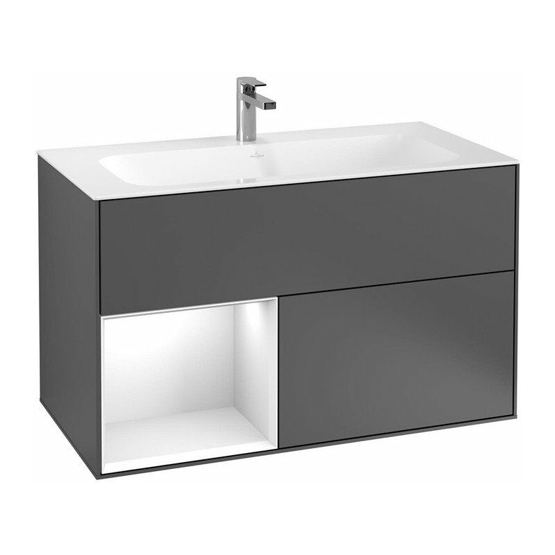 Villeroy&boch - Finion, Muebles de baño, 996 x 591 x 498 mm, Angular, con estantería (iluminada), modelo suspendido, En madera, iluminación LED, 1x
Villeroy&boch - Finion, Muebles de baño, 996 x 591 x 498 mm, Angular, con estantería (iluminada), modelo suspendido, En madera, iluminación LED, 1x