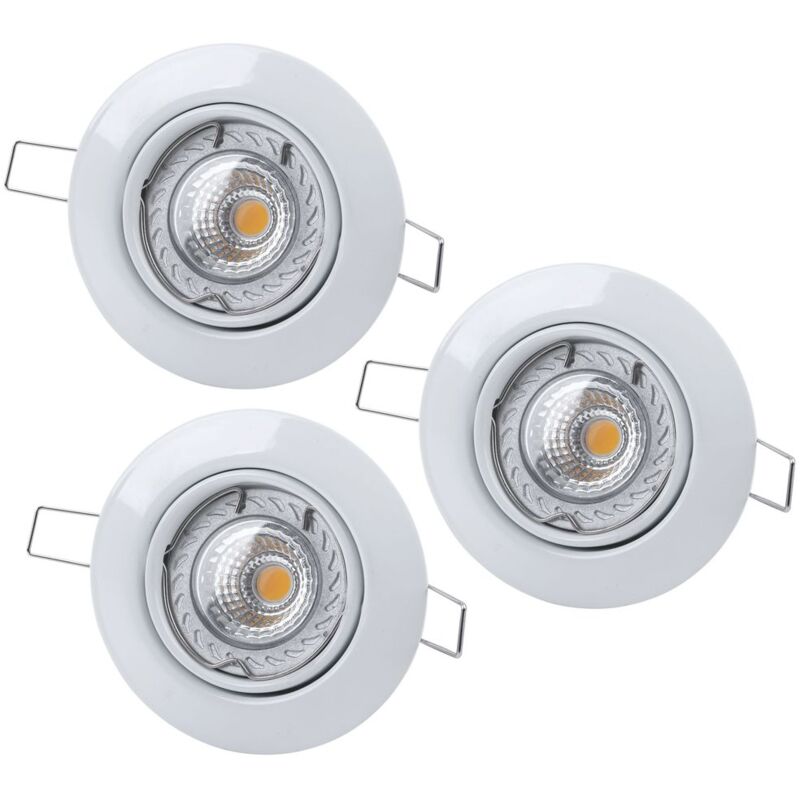 Foco de techo LED encastrable, giratorio, plafón para baño, encastrable LED, en blanco, IP23, LED 6W 380lm blanco cálido, Pr. X Al. 9x8,7 cm, juego
Foco de techo LED encastrable, giratorio, plafón para baño, encastrable LED, en blanco, IP23, LED 6W 380lm blanco cálido, Pr. X Al. 9x8,7 cm, juego