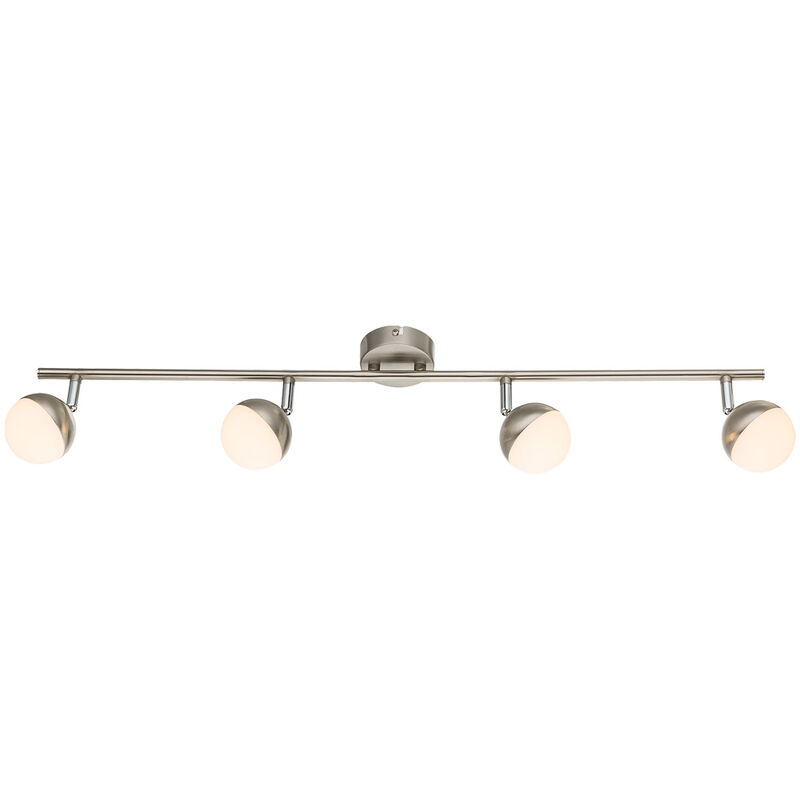 Plafón 4 llamas lámpara de salón plafón plafón cromado giratorio, focos esféricos, 4x LED 4W 260Lm blanco cálido, L 77,5 cm
Plafón 4 llamas lámpara de salón plafón plafón cromado giratorio, focos esféricos, 4x LED 4W 260Lm blanco cálido, L 77,5 cm