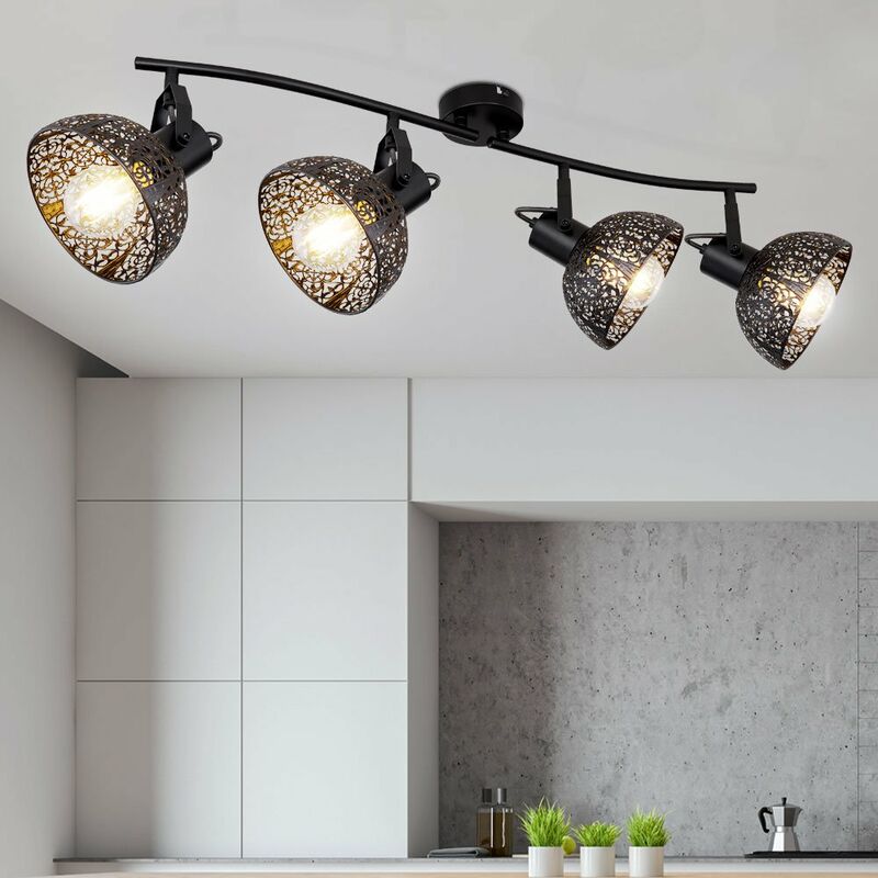 Focos de techo retro decoración de salón comedor Lámpara puntual ajustable en un juego que incluye bombillas LED
Focos de techo retro decoración de salón comedor Lámpara puntual ajustable en un juego que incluye bombillas LED