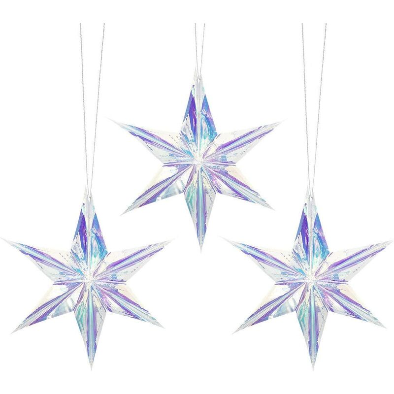 Forma de estrella de 6 puntos Decoraciones colgantes Hoja transparente Decoración plegable decorativa Arco iris Adornos de fiesta de aniversario de
Forma de estrella de 6 puntos Decoraciones colgantes Hoja transparente Decoración plegable decorativa Arco iris Adornos de fiesta de aniversario de