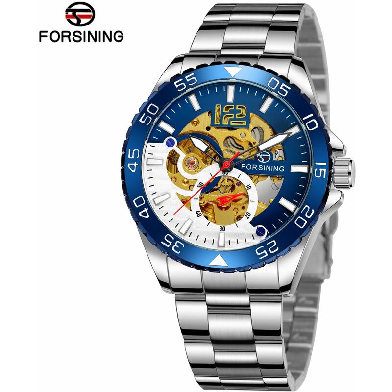 FORSINING Reloj mecanico automatico de acero inoxidable para hombre Reloj de pulsera empresarial 3ATM,B
FORSINING Reloj mecanico automatico de acero inoxidable para hombre Reloj de pulsera empresarial 3ATM,B
