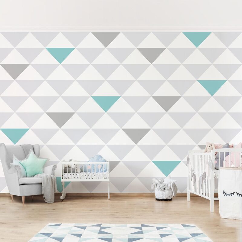 Fotomural Premium - No.YK64 Triangles Gray White Turquoise - Mural apaisado Dimensión LxA: 290cm x 432cm Material: Premium
Fotomural Premium - No.YK64 Triangles Gray White Turquoise - Mural apaisado Dimensión LxA: 290cm x 432cm Material: Premium