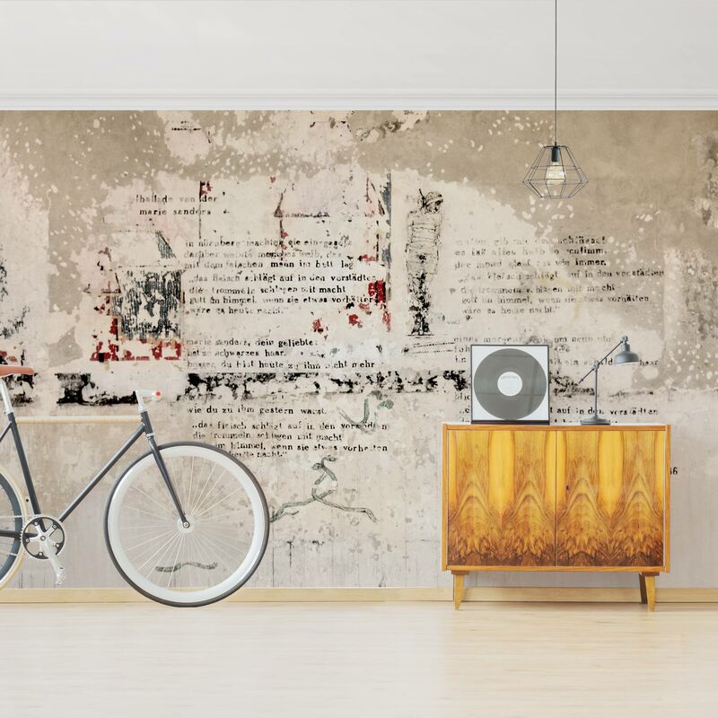 Fotomural Premium - Old Concrete Wall With Bertolt Brecht Verses - Mural apaisado Dimensión LxA: 255cm x 384cm Material: Premium
Fotomural Premium - Old Concrete Wall With Bertolt Brecht Verses - Mural apaisado Dimensión LxA: 255cm x 384cm Material: Premium