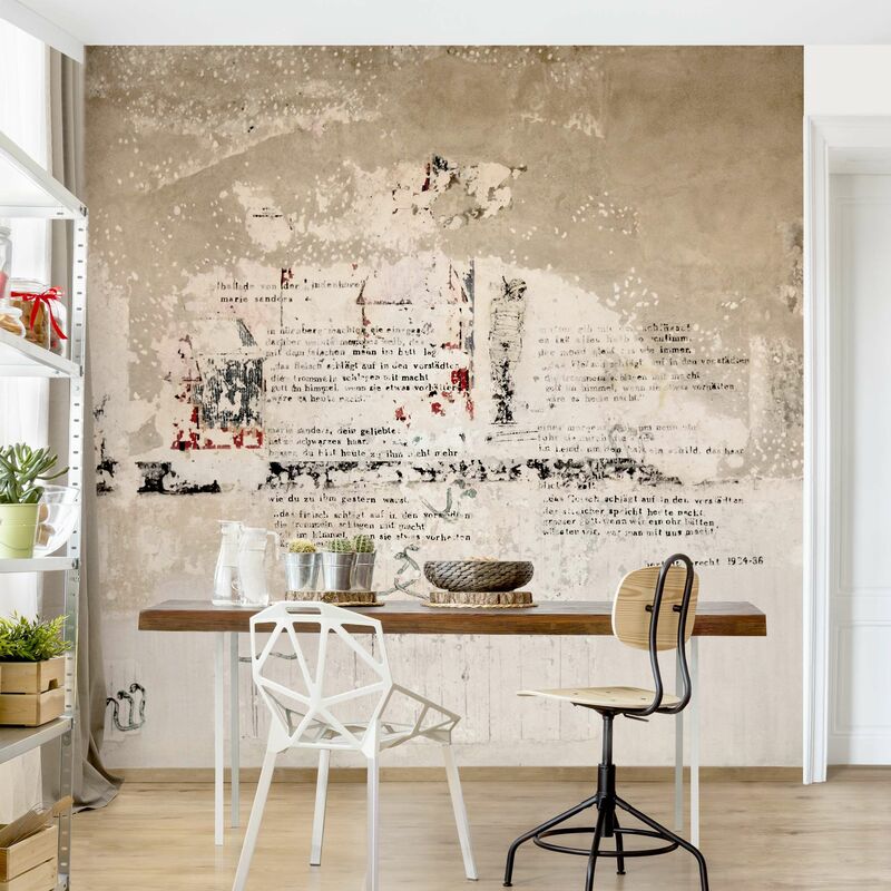 Fotomural Premium - Old Concrete Wall With Bertolt Brecht Verses - Mural cuadrado Dimensión LxA: 240cm x 240cm Material: Premium
Fotomural Premium - Old Concrete Wall With Bertolt Brecht Verses - Mural cuadrado Dimensión LxA: 240cm x 240cm Material: Premium