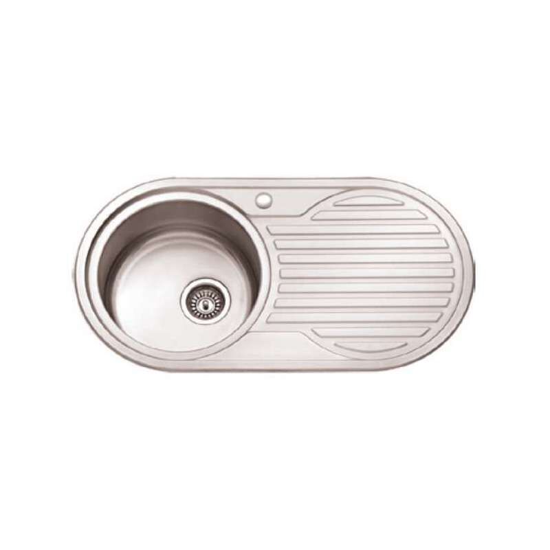 Fregadero con escurridor con/sin orificio grifo Catar 19 cm(alto)90 cm(ancho)47 cm(largo) Opción Sin orificio para grifo con escurridor a la izqd.
Fregadero con escurridor con/sin orificio grifo Catar 19 cm(alto)90 cm(ancho)47 cm(largo) Opción Sin orificio para grifo con escurridor a la izqd.