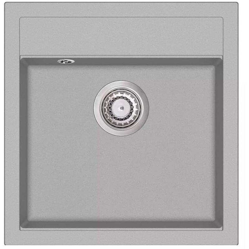 Fregadero de cocina de un seno de granito gris