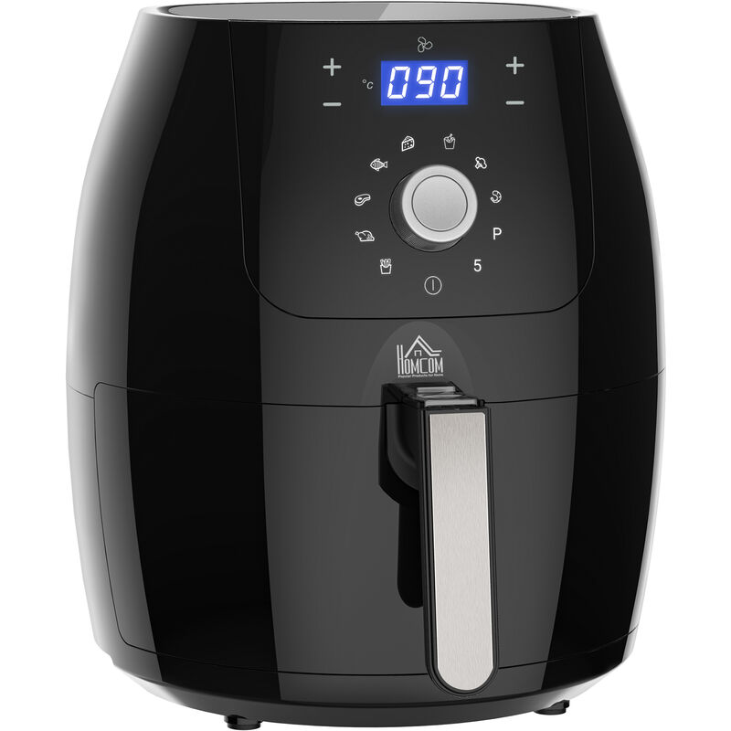 Homcom - Freidora sin Aceite 5.5L con Pantalla LED Táctil 8 Programas Temporizador 1700W Temperatura Ajustable y Apagado Automático 41x33x37 cm Negro
Homcom - Freidora sin Aceite 5.5L con Pantalla LED Táctil 8 Programas Temporizador 1700W Temperatura Ajustable y Apagado Automático 41x33x37 cm Negro