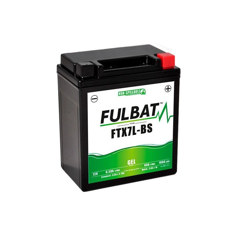Fulbat - Batería moto Gel YTX7L-BS / FTX7L-BS 12V 6Ah 
Fulbat - Batería moto Gel YTX7L-BS / FTX7L-BS 12V 6Ah