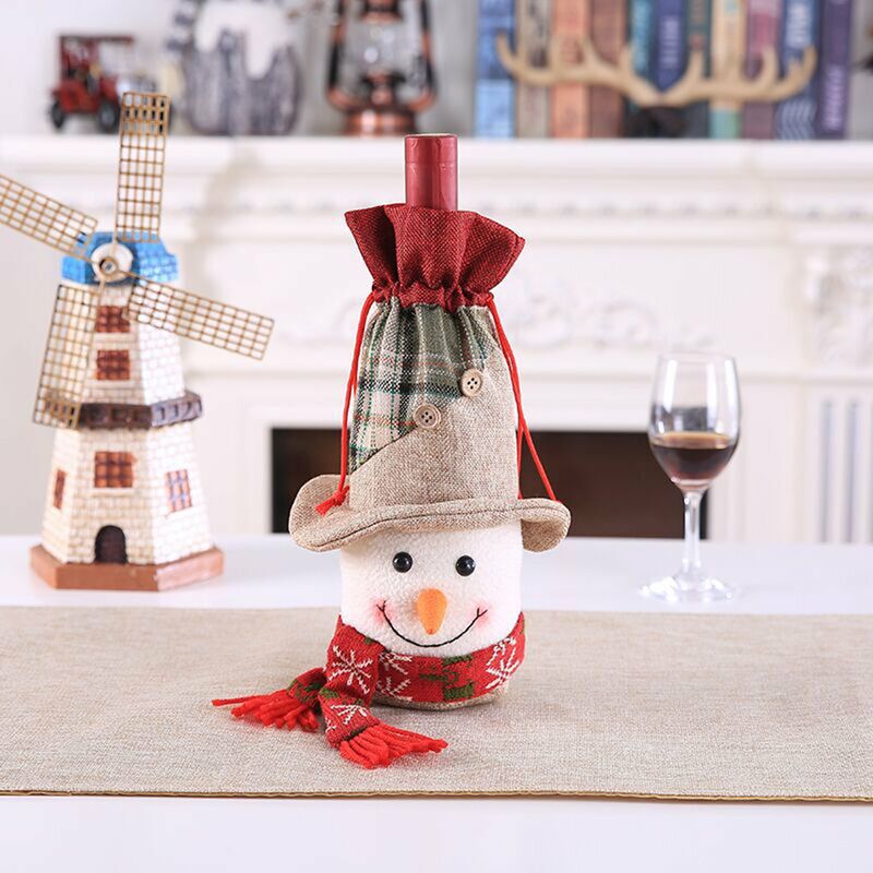 Happyshopping - Fundas / bolsas para botellas de vino navidenas Fundas para botellas de vino navidenas con cuello de piel sintetica Papa Noel, muneco
Happyshopping - Fundas / bolsas para botellas de vino navidenas Fundas para botellas de vino navidenas con cuello de piel sintetica Papa Noel, muneco