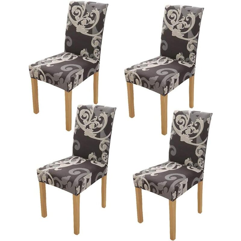 Fundas para sillas de comedor de 4 piezas, fundas elásticas, lavables, extraíbles y elásticas para sillas para ajuste universal (negro)
Fundas para sillas de comedor de 4 piezas, fundas elásticas, lavables, extraíbles y elásticas para sillas para ajuste universal (negro)