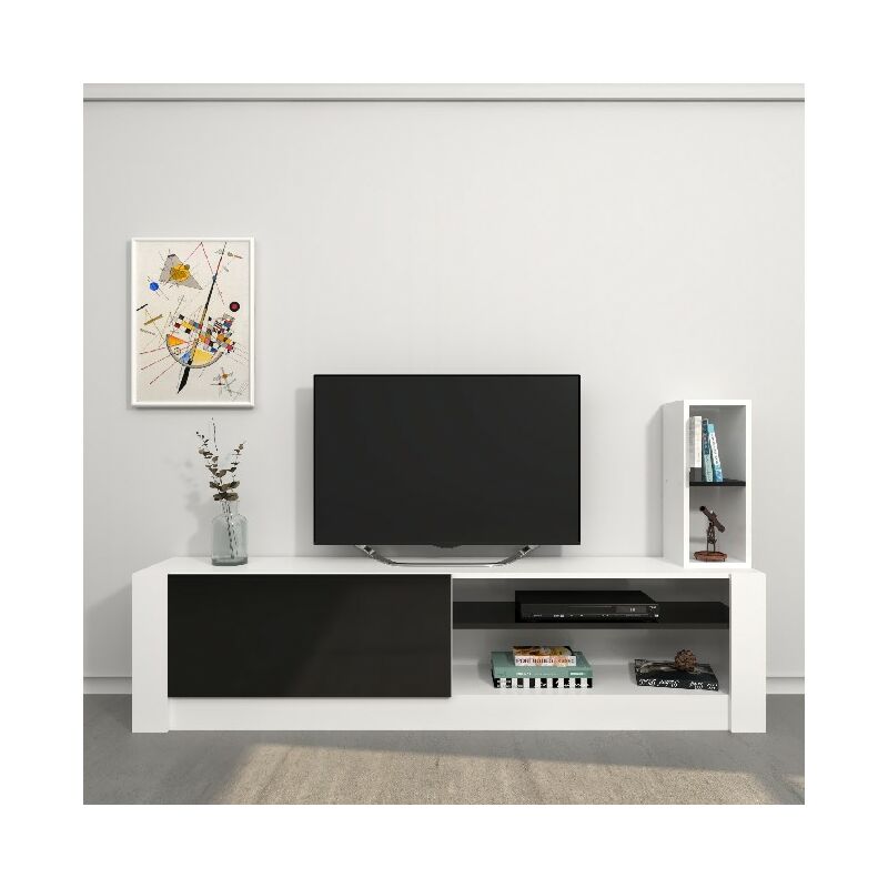 Gabinete de TV Gomez - con estantes - Sala de estar - Blanco, Negro en Aglomerado de melamina, 180 x 30 x 43 cm
Gabinete de TV Gomez - con estantes - Sala de estar - Blanco, Negro en Aglomerado de melamina, 180 x 30 x 43 cm