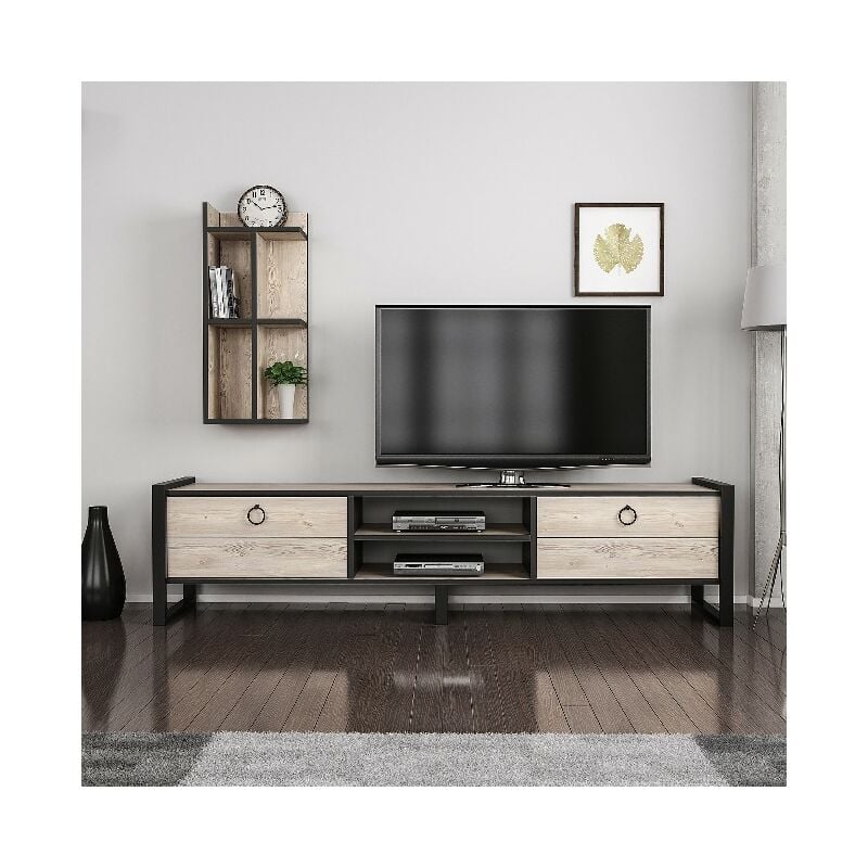 Gabinete de TV Sena Moderno con Estanteria - con Puertas, Estantes, Estanterias - de Salotto - Madera, Negro en Madeira, 184 x 39 x 45 cm
Gabinete de TV Sena Moderno con Estanteria - con Puertas, Estantes, Estanterias - de Salotto - Madera, Negro en Madeira, 184 x 39 x 45 cm