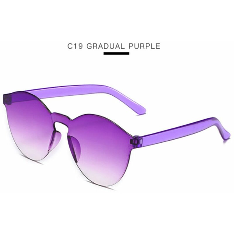 Gafas de sol de color caramelo transparentes de una sola pieza sin montura de estilo occidental para hombres y mujeres,El degradado morado
Gafas de sol de color caramelo transparentes de una sola pieza sin montura de estilo occidental para hombres y mujeres,El degradado morado