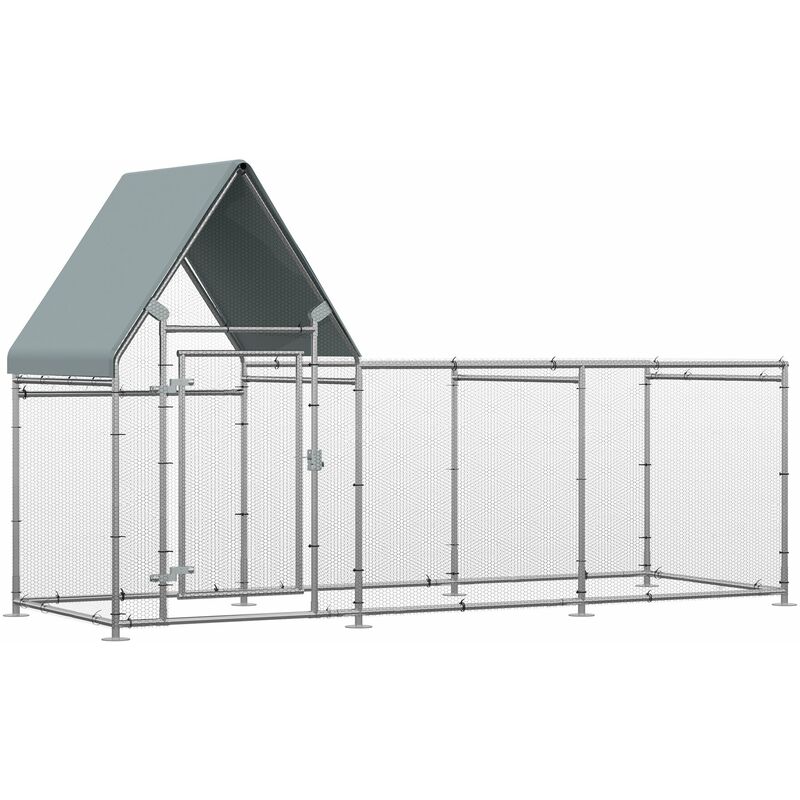 Pawhut - Gallinero de Exterior Grande 3,02x1,07x1,72 m con Tejado de Tela Oxford Jaula de Acero Galvanizado para Gallinas Conejos Aves de Corral con
Pawhut - Gallinero de Exterior Grande 3,02x1,07x1,72 m con Tejado de Tela Oxford Jaula de Acero Galvanizado para Gallinas Conejos Aves de Corral con