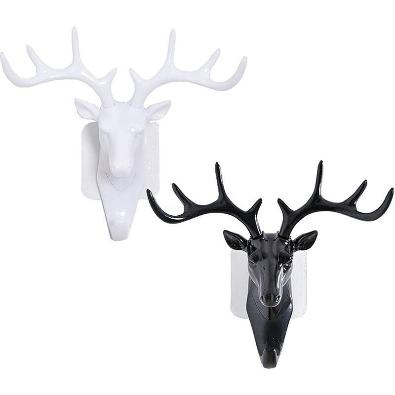Abcrital - Gancho adhesivo, gancho de pared decorativo, juego de 2 ganchos de pared de asta de ciervo para colgar llaves, carteras, monederos,
Abcrital - Gancho adhesivo, gancho de pared decorativo, juego de 2 ganchos de pared de asta de ciervo para colgar llaves, carteras, monederos,