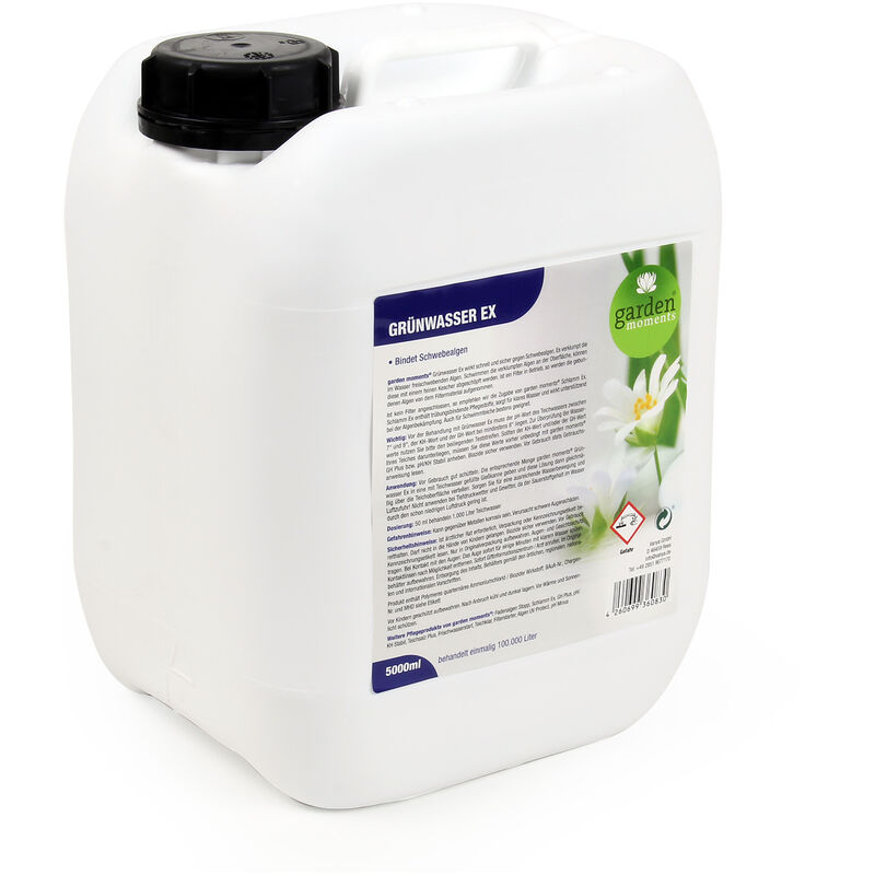 garden moments Anti Agua Verde 5000ml, trata 100000l de agua de estanque, aglutinador de algas
garden moments Anti Agua Verde 5000ml, trata 100000l de agua de estanque, aglutinador de algas