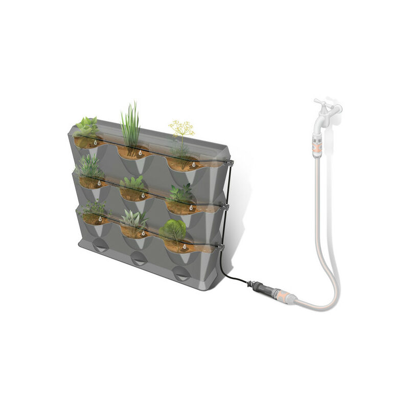 13156-20 NatureUp Set riego Vertical Grifo Para regar hasta 27 plantas o 9 recipientes con suministro agua - Gardena
13156-20 NatureUp Set riego Vertical Grifo Para regar hasta 27 plantas o 9 recipientes con suministro agua - Gardena