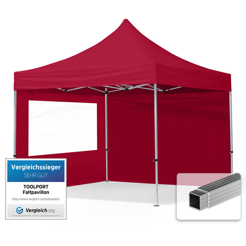 Gazebo Pieghevole Giardino 3x3m - 2 laterali Alluminio Telo PES300 100% Impermeabile Padiglione Mercati Sagre rosso - rosso
Gazebo Pieghevole Giardino 3x3m - 2 laterali Alluminio Telo PES300 100% Impermeabile Padiglione Mercati Sagre rosso - rosso