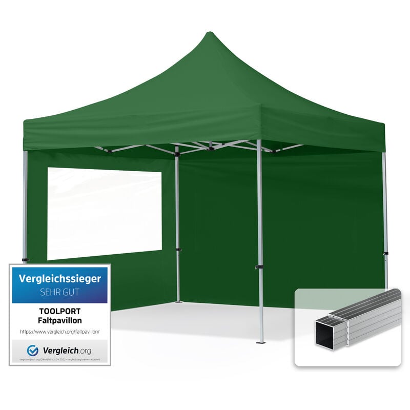 Gazebo Pieghevole Giardino 3x3m - 2 laterali Alluminio Telo PES300 100% Impermeabile Padiglione Mercati Sagre verde - verde
Gazebo Pieghevole Giardino 3x3m - 2 laterali Alluminio Telo PES300 100% Impermeabile Padiglione Mercati Sagre verde - verde