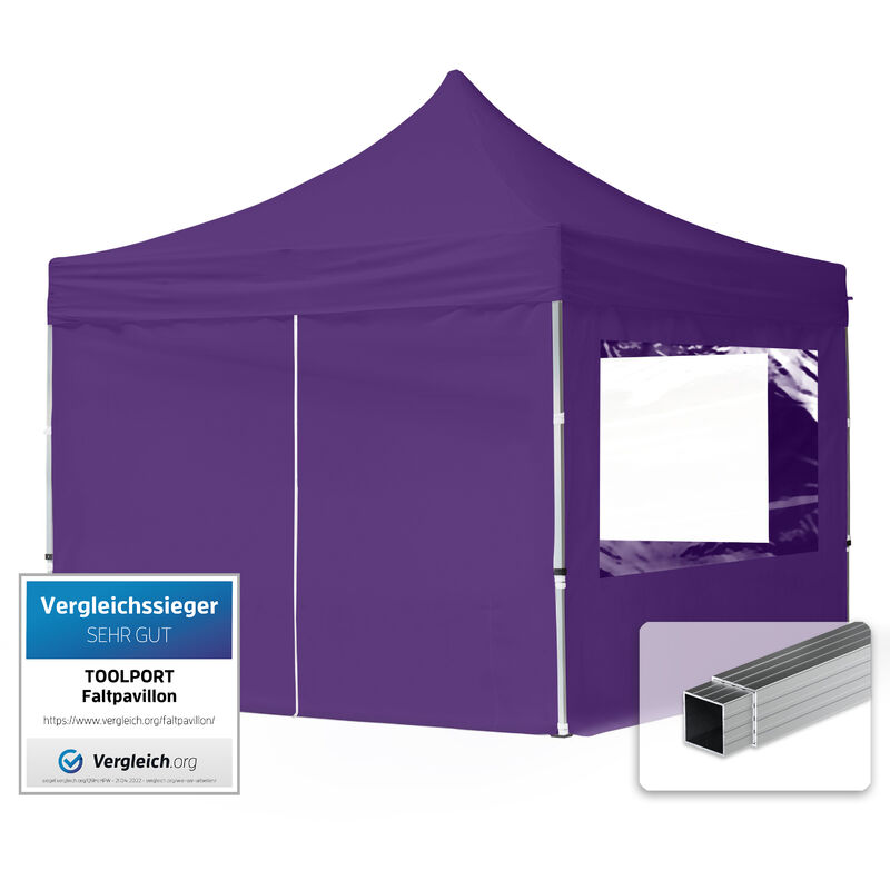 Gazebo Pieghevole Giardino 3x3m - 4 laterali Alluminio PES300 Telo 100% Impermeabile Padiglione Mercati Sagre viola - viola
Gazebo Pieghevole Giardino 3x3m - 4 laterali Alluminio PES300 Telo 100% Impermeabile Padiglione Mercati Sagre viola - viola