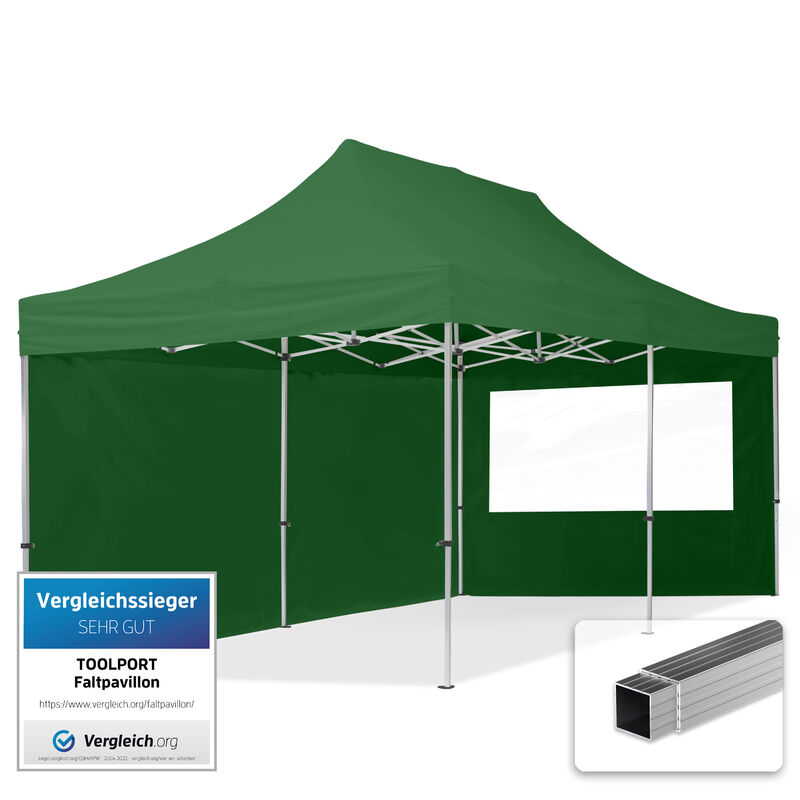 Gazebo Pieghevole Giardino 3x6m - 2 laterali Alluminio Telo PES300 100% Impermeabile Padiglione Mercati Sagre verde - verde
Gazebo Pieghevole Giardino 3x6m - 2 laterali Alluminio Telo PES300 100% Impermeabile Padiglione Mercati Sagre verde - verde