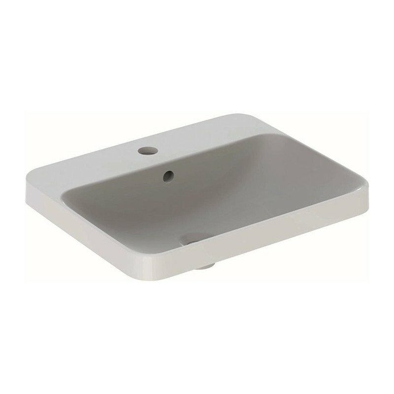 VariForm lavabo encastrable rectangular, con plataforma para grifería, 55x45cm, orificio para grifo en el centro, Blanco - Geberit
VariForm lavabo encastrable rectangular, con plataforma para grifería, 55x45cm, orificio para grifo en el centro, Blanco - Geberit