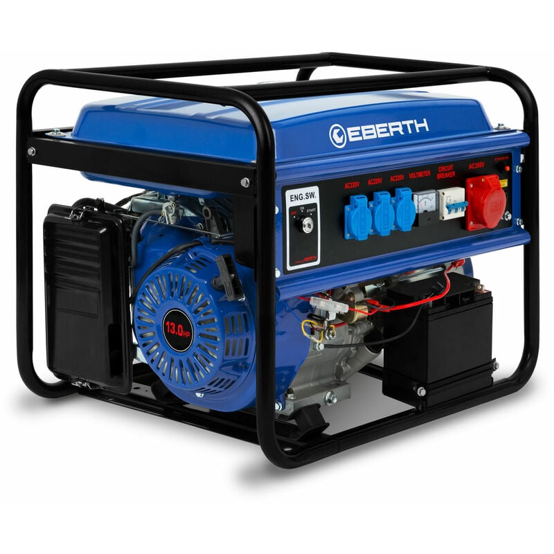 5500 W Generador de corriente (E-Start, Motor de gasolina de 4 tiempos y 6,5 CV, Refrigerado por aire, 1x 400 V, 3x 230 V, 1x 12 V, Arranque
5500 W Generador de corriente (E-Start, Motor de gasolina de 4 tiempos y 6,5 CV, Refrigerado por aire, 1x 400 V, 3x 230 V, 1x 12 V, Arranque