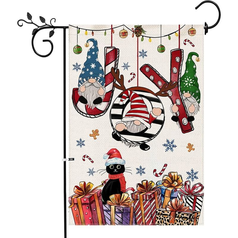Gnomos de doble cara Bandera de jardín de Navidad Arpillera Bandera de patio de Navidad Bandera de bienvenida de invierno pequeña Gnomos con alegría
Gnomos de doble cara Bandera de jardín de Navidad Arpillera Bandera de patio de Navidad Bandera de bienvenida de invierno pequeña Gnomos con alegría