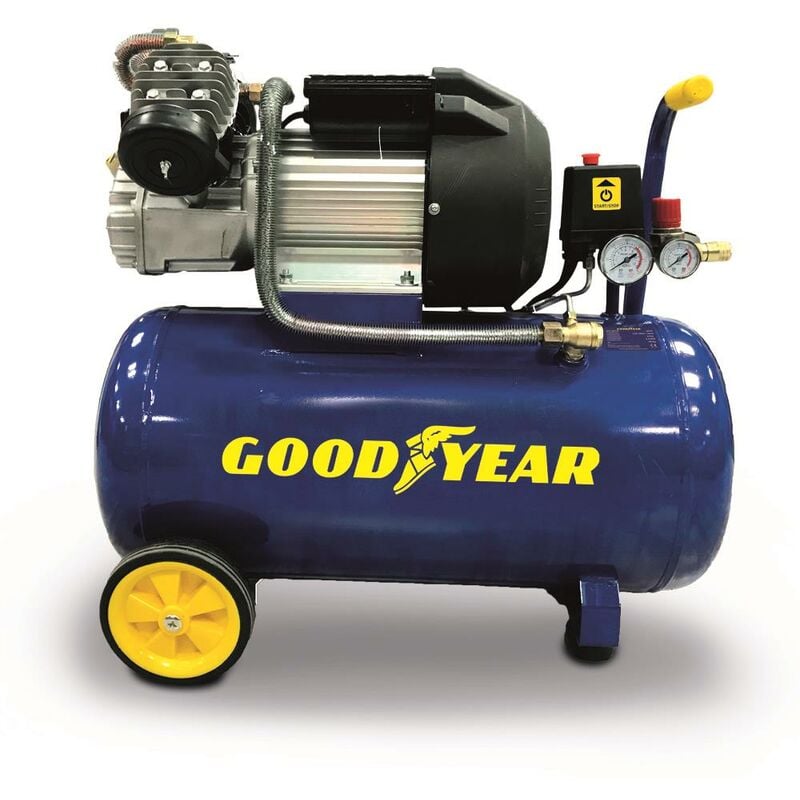Compresor aire 50 litros 3HP 10 bares de presión caudal maximo aire 412 l/min GOODYEAR
Compresor aire 50 litros 3HP 10 bares de presión caudal maximo aire 412 l/min GOODYEAR