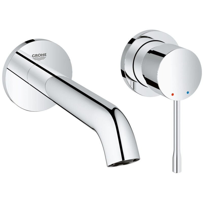 Mezclador de lavabo de 2 agujeros DN15 de Essence, para montaje mural, proyección 183mm, color: cromado - 19408001 - Grohe
Mezclador de lavabo de 2 agujeros DN15 de Essence, para montaje mural, proyección 183mm, color: cromado - 19408001 - Grohe