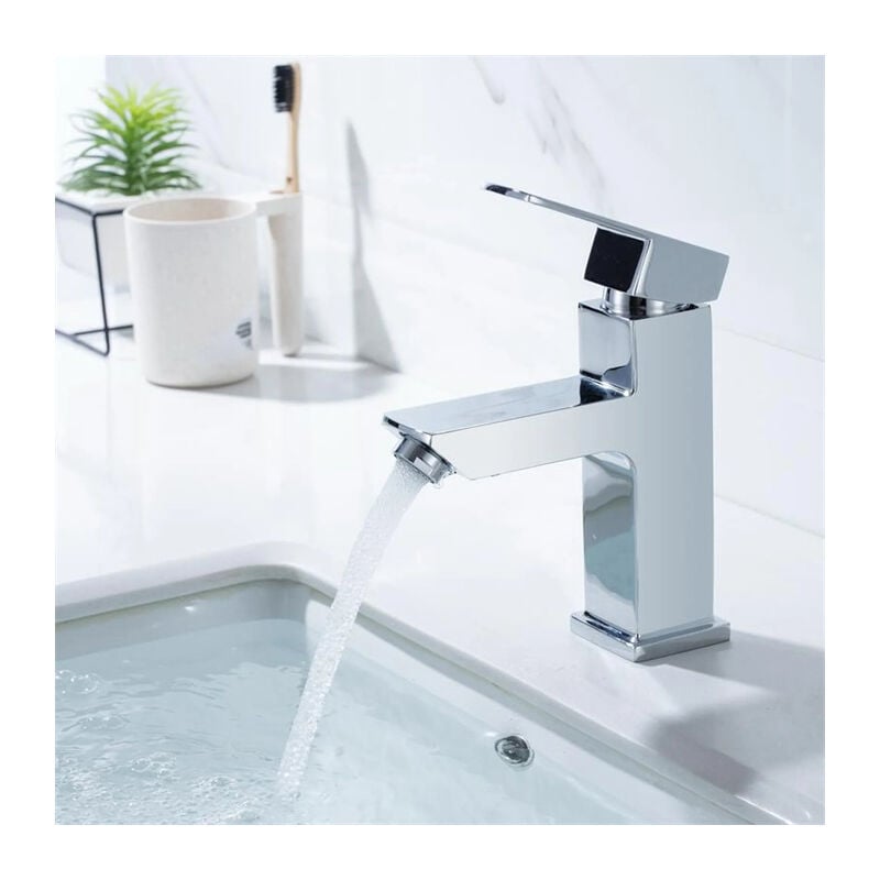 Grifo Monomando Agua Fría y Caliente con Aireador sin Salpicar Color Plateado Ahorro del Agua para Cuarto de Baño
Grifo Monomando Agua Fría y Caliente con Aireador sin Salpicar Color Plateado Ahorro del Agua para Cuarto de Baño