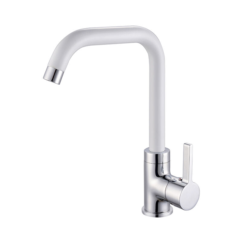 Grifo de cocina caño alto COLORADO cromado/blanco BY - Eurosanit