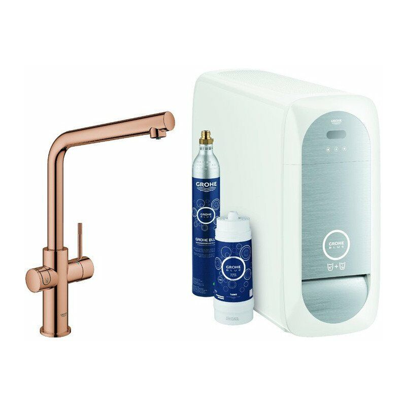 31454 Blue Home Starter Kit Bluetooth / WIFI Salida L brillante oro rosa - Grohe 
31454 Blue Home Starter Kit Bluetooth / WIFI Salida L brillante oro rosa - Grohe