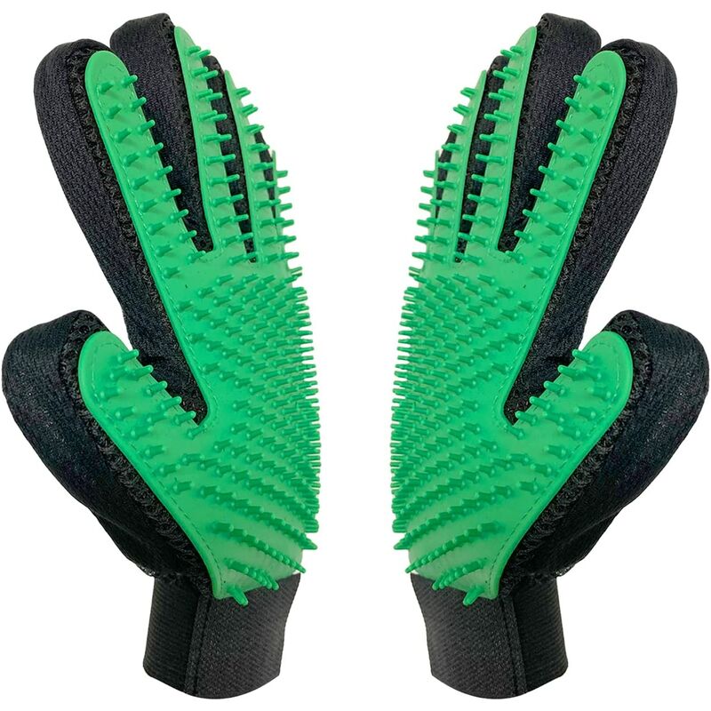 Guantes de aseo y masaje para perros y gatos, guantes de goma para limpiar el pelo de animales (par verde)
Guantes de aseo y masaje para perros y gatos, guantes de goma para limpiar el pelo de animales (par verde)