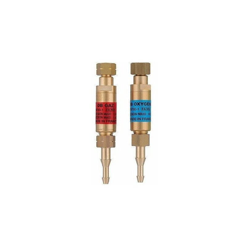 Anti-retorno de llama para reguladores de oxígeno/acetileno con 4 abrazaderas - Guilbert Express
Anti-retorno de llama para reguladores de oxígeno/acetileno con 4 abrazaderas - Guilbert Express
