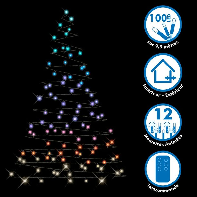 Blachère Illumination - Guirnalda LED para exteriores animada 100 metros multicolor 9.9 + control remoto
Blachère Illumination - Guirnalda LED para exteriores animada 100 metros multicolor 9.9 + control remoto