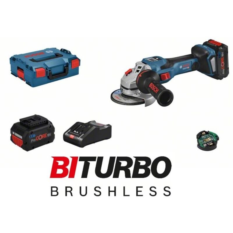 Bosch Amoladora angular a batería de de 125 mm BITURBO GWS 18V-15 SC Solo | GCY 42 L-BOXX
Bosch Amoladora angular a batería de de 125 mm BITURBO GWS 18V-15 SC Solo | GCY 42 L-BOXX