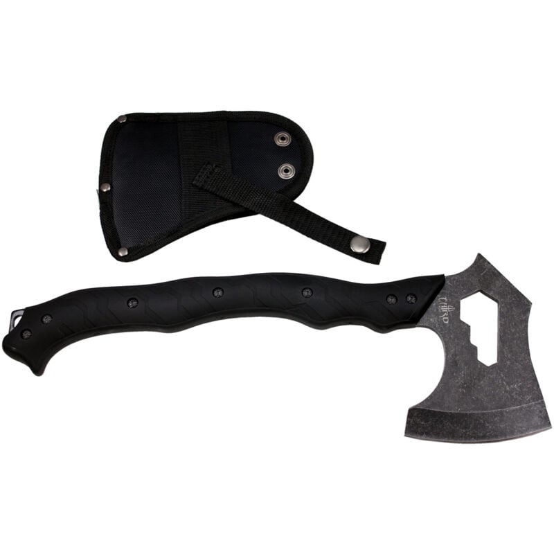 Hacha de acero inox, tamaño total de 37 cm, mango de ABS negro, funda de nylon, S4100-2, herramienta para uso deportivo, pesca y caza - Third
Hacha de acero inox, tamaño total de 37 cm, mango de ABS negro, funda de nylon, S4100-2, herramienta para uso deportivo, pesca y caza - Third