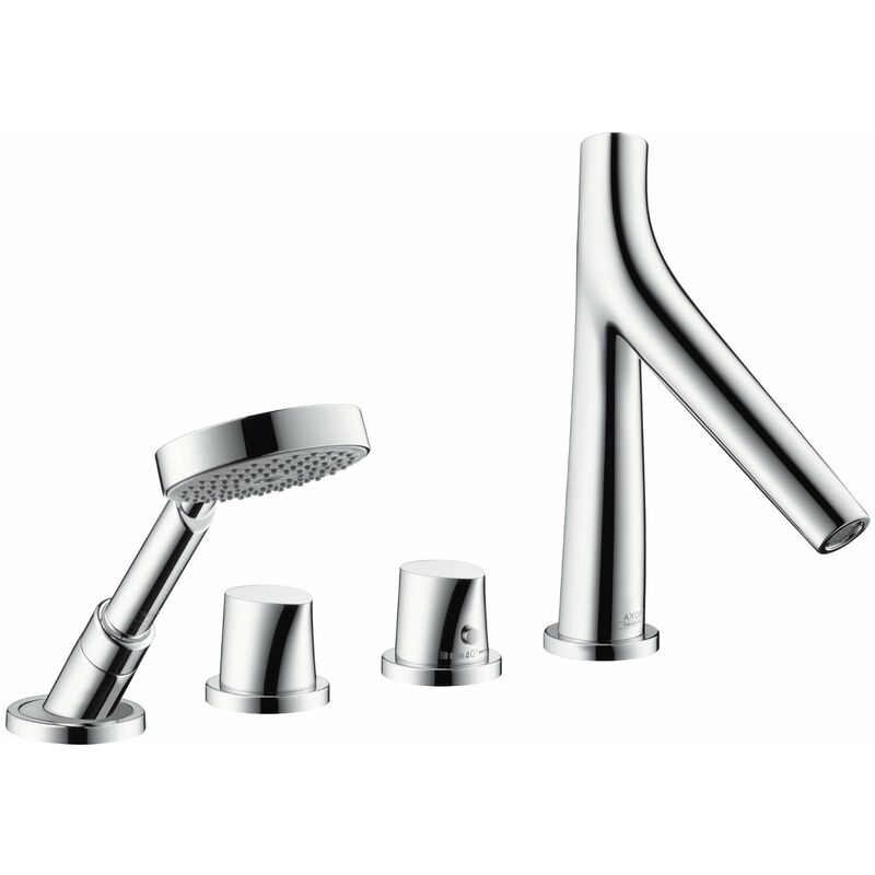 Hansgrohe AXOR Starck Bordes de bañera de 4 orificios con termostato, 2 consumidores, color: cromado - 12425000
Hansgrohe AXOR Starck Bordes de bañera de 4 orificios con termostato, 2 consumidores, color: cromado - 12425000