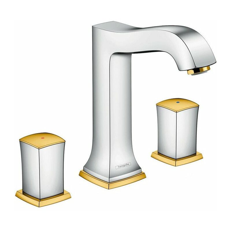 Hansgrohe - Mezclador monomando de lavabo 160, 3 orificios, con tirador y desagüe automático en efecto cromo / dorado
Hansgrohe - Mezclador monomando de lavabo 160, 3 orificios, con tirador y desagüe automático en efecto cromo / dorado