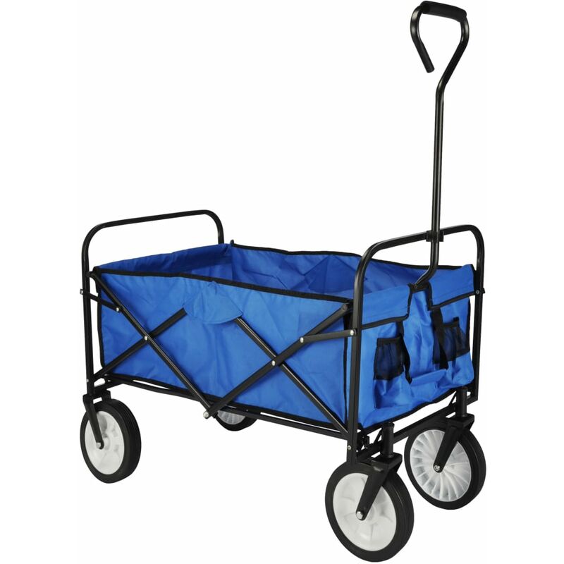 HI Carrito plegable azul 53,5x83x27 cm
