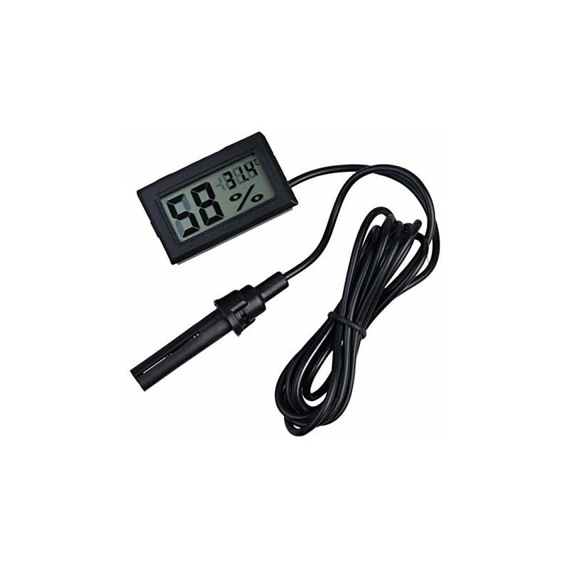 Higrómetro 2 en 1 con termómetro LCD digital integrado e incubadora de reptiles externa Acuario Aves de corral Negro
Higrómetro 2 en 1 con termómetro LCD digital integrado e incubadora de reptiles externa Acuario Aves de corral Negro