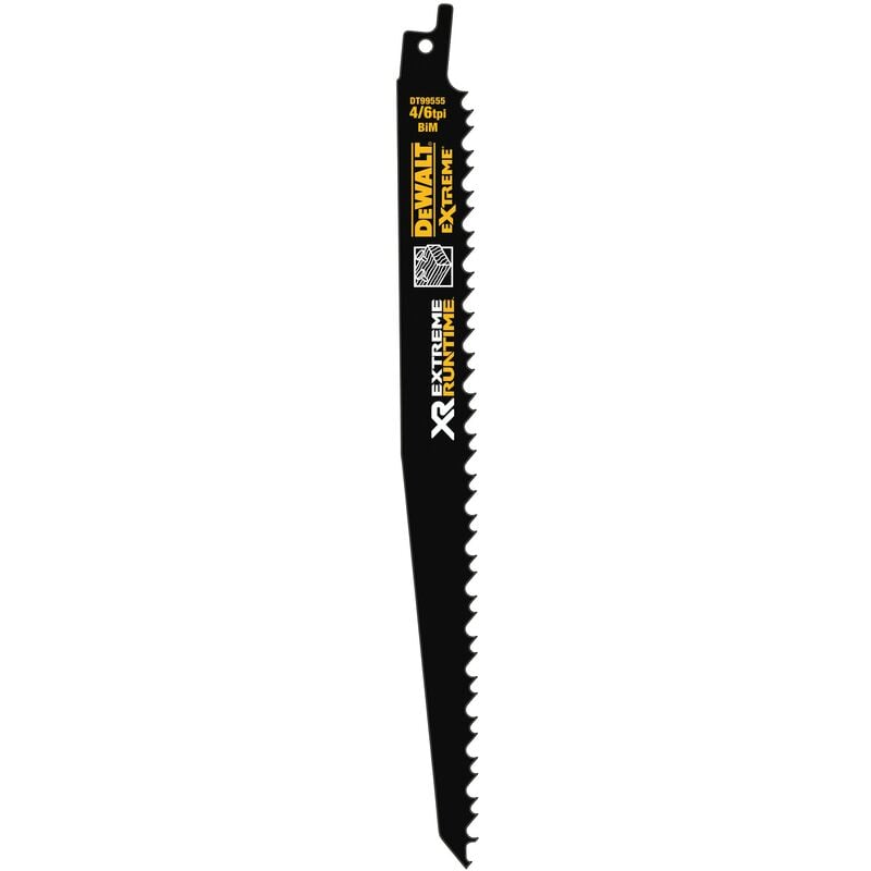 Dewalt DT99554-QZ Hoja de Sierra Sable Bi-metal XR EXTREME RUNTIME Longuitud:152mm, paso del diente 6mm para madera y madera con clavos
Dewalt DT99554-QZ Hoja de Sierra Sable Bi-metal XR EXTREME RUNTIME Longuitud:152mm, paso del diente 6mm para madera y madera con clavos