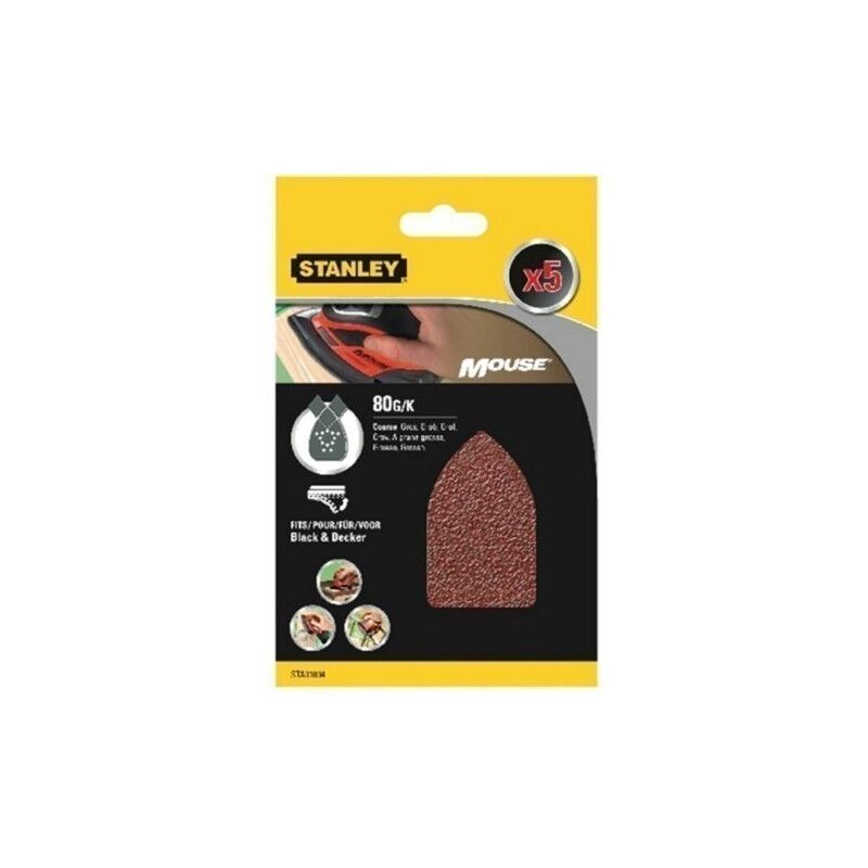 Hoja Lija Mouse Perforada Gr80 5 Pz - Stanley