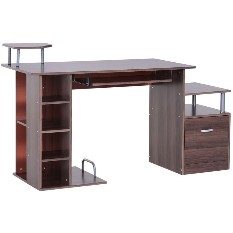 Mesa de PC Ordenador con Soporte de Impresora Armarios Estantes 152x60x80cm - Color Madera y Plata
Mesa de PC Ordenador con Soporte de Impresora Armarios Estantes 152x60x80cm - Color Madera y Plata
