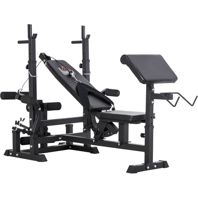 Banco de Pesas Ajustable Banco de Musculación Multifuncional con Respaldo Reclinable para Entrenamiento Fitness en Casa 210x110x103-123 cm Negro
Banco de Pesas Ajustable Banco de Musculación Multifuncional con Respaldo Reclinable para Entrenamiento Fitness en Casa 210x110x103-123 cm Negro