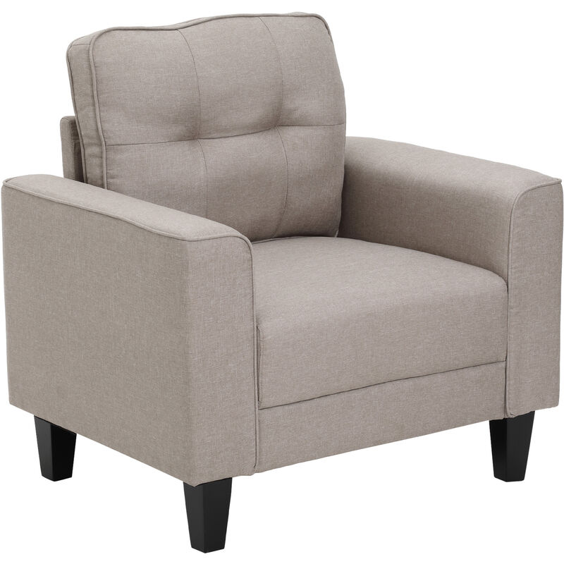 Butaca de Salón con Asiento Acolchado y Patas de Madera Sillón Sofá Individual Moderno para Dormitorio Oficina 90x72x91 cm - Beige
Butaca de Salón con Asiento Acolchado y Patas de Madera Sillón Sofá Individual Moderno para Dormitorio Oficina 90x72x91 cm - Beige